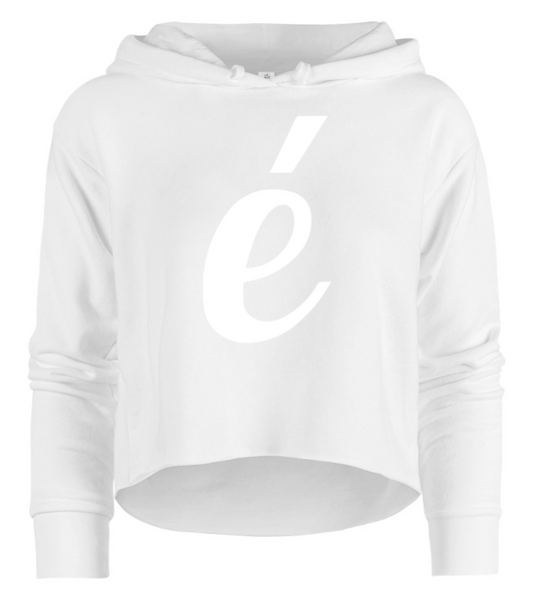 Womens White Label " é " Croptop Hoodies