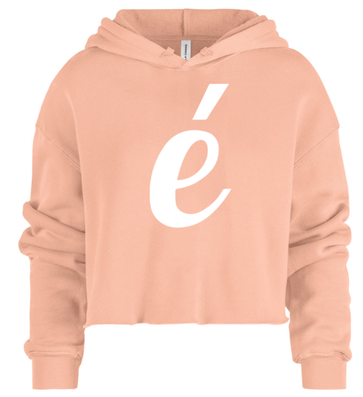 Womens White Label " é " Croptop Hoodies