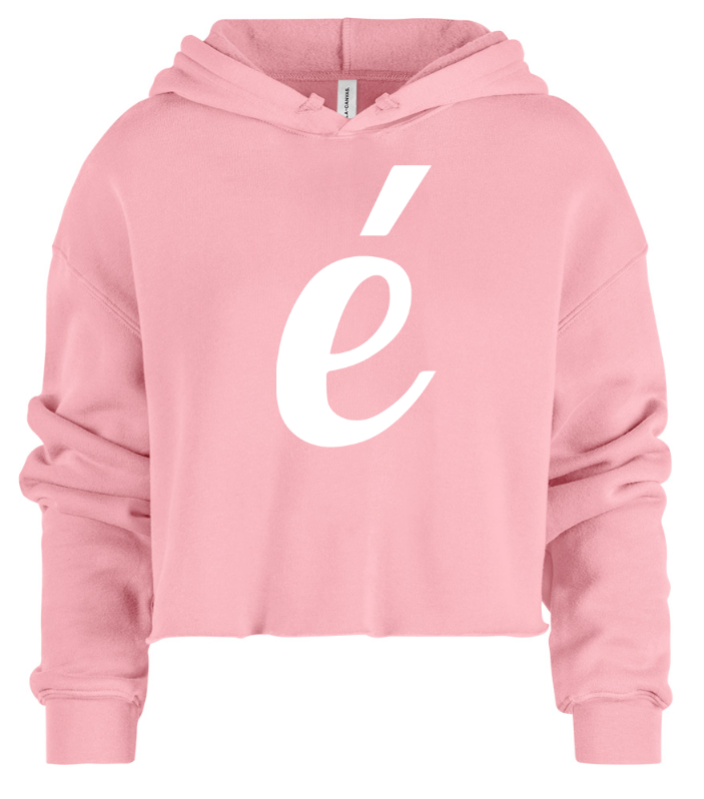 Womens White Label " é " Croptop Hoodies