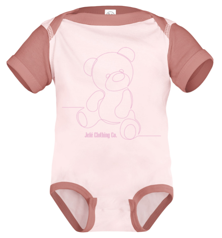 Infants " Pink Bear " Onesies