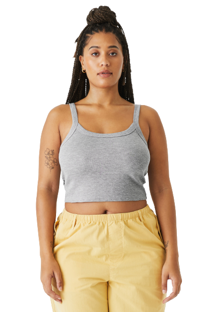 Women's " é " Micro Rib Spaghetti Strap Tank Top